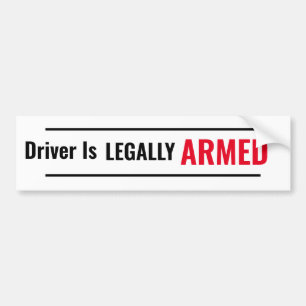 Autocollant De Voiture Le pilote est ARMÉ LÉGALEMENT