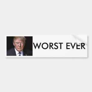 Autocollant De Voiture Le plus mauvais jamais atout d'Anti-Donald