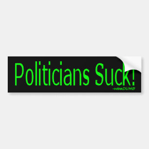 Autocollant De Voiture Le politicien sucent ! du wiseDUMB