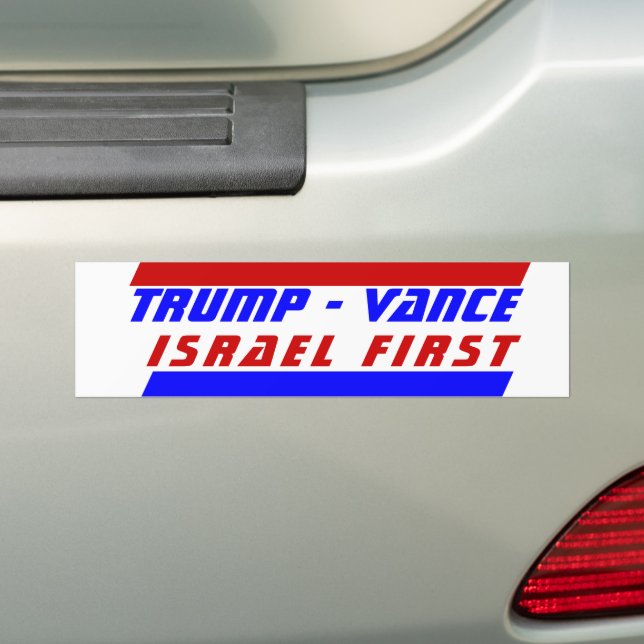 Autocollant De Voiture Le président TRUMP JD VANCE ISRAËL PREMIÈRE politi (En voiture)