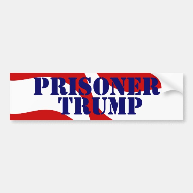 Autocollant De Voiture Le Prisonnier Trump Donald Le Président 25e amende (Devant)