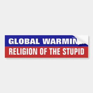 Autocollant De Voiture Le Réchauffement climatique Est La Religion De L'