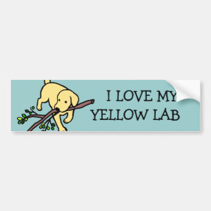 Autocollant De Voiture Le sable jaune de Labrador marque avec des lettres