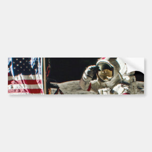 Autocollant De Voiture Le salut d'un héros d'Apollo 17