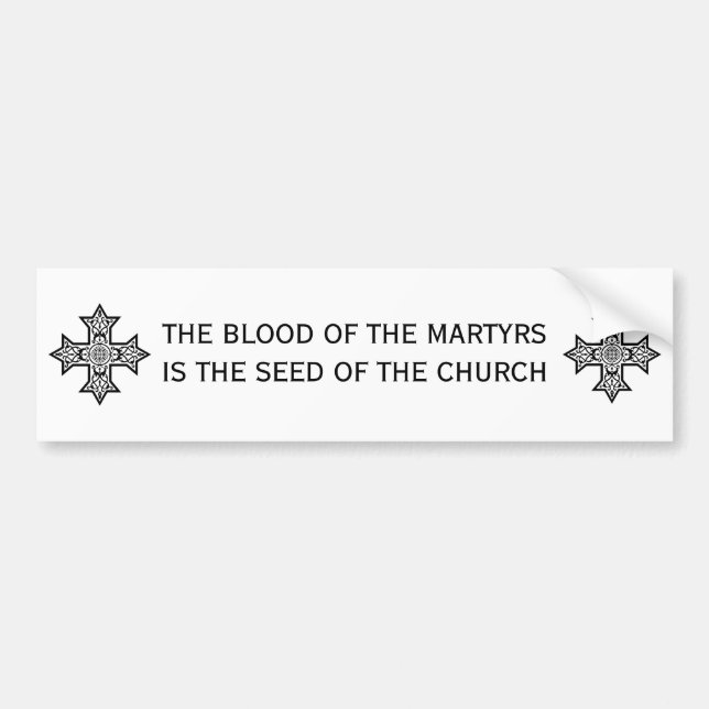AUTOCOLLANT DE VOITURE LE SANG DE L'ÉTIQUETTE BOUTEILLE MARTYRS (Devant)