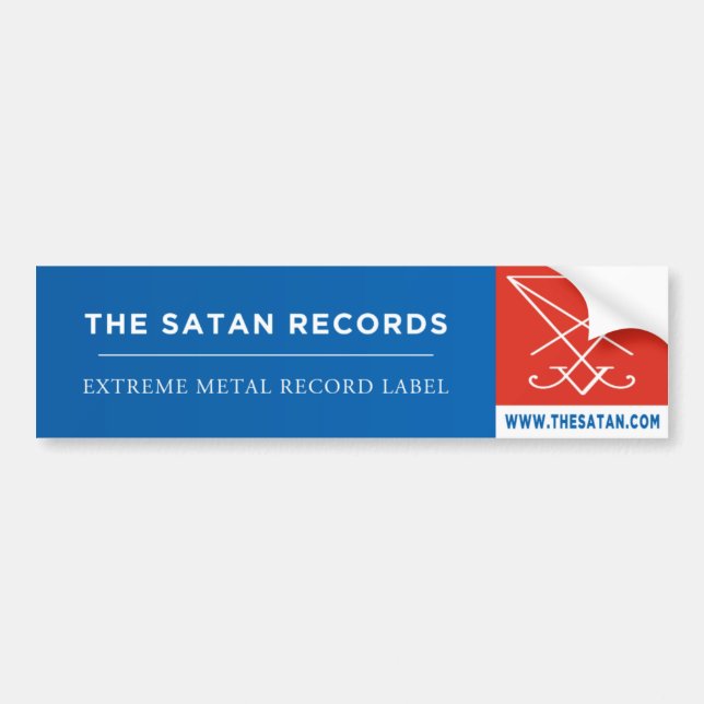 Autocollant De Voiture Le Satan enregistre l'adhésif pour pare-chocs 1 (Devant)