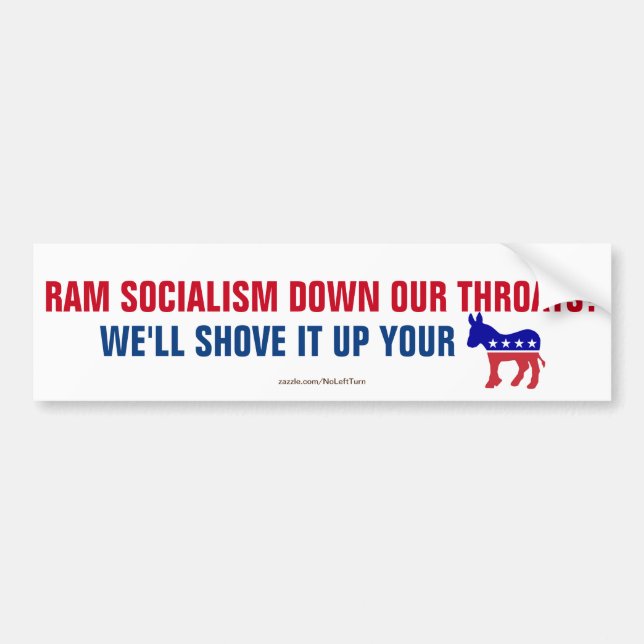 Autocollant De Voiture Le socialisme à la traîne (Devant)