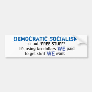 Autocollant De Voiture Le socialisme Democratic n'est pas "substance