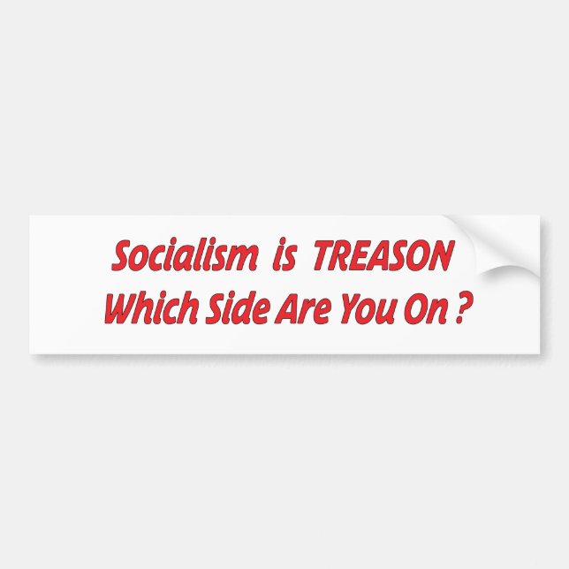 Autocollant De Voiture Le socialisme est la trahison (Devant)