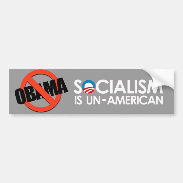 Autocollant De Voiture Le socialisme est UnAmerican (Devant)