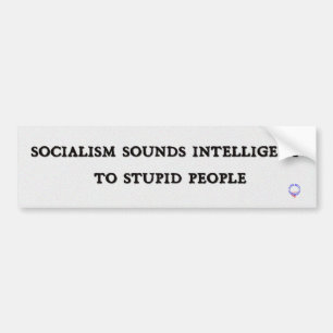 Autocollant De Voiture Le socialisme semble intelligent aux personnes