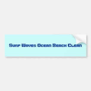 Autocollant De Voiture Le surf ondule la plage d'océan propre comme mots