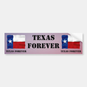 Autocollant De Voiture Le TEXAS POUR TOUJOURS - texte de drapeau -