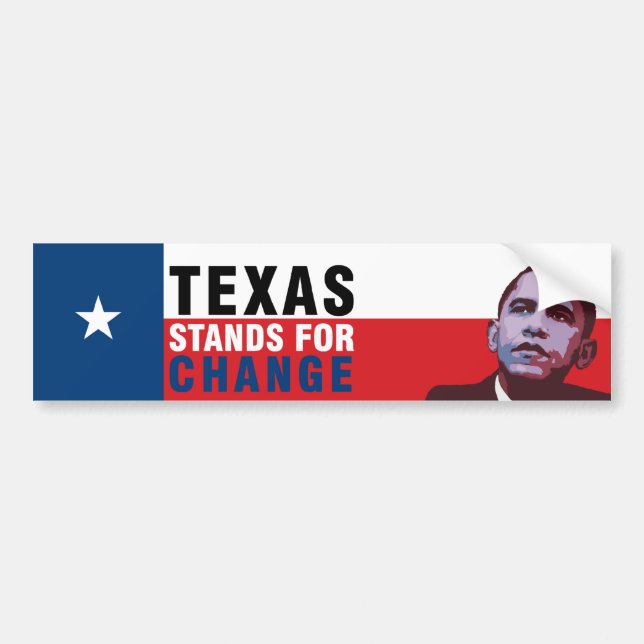 Autocollant De Voiture Le Texas représente le changement - adhésif pour (Devant)