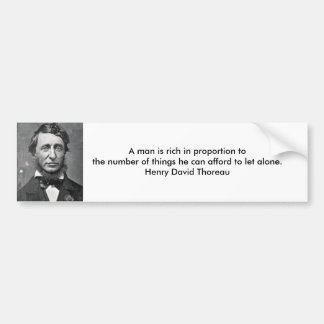 Autocollant De Voiture le thoreau, homme d'A est riche