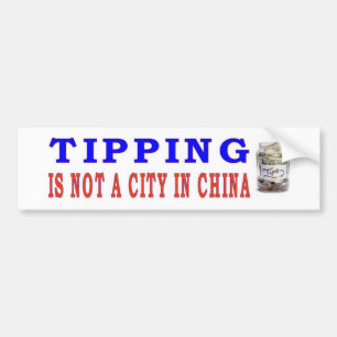 AUTOCOLLANT DE VOITURE LE TIP N'EST PAS UNE VILLE EN CHINE