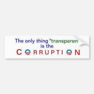 Autocollant De Voiture Le transparent corrompu d'Obama