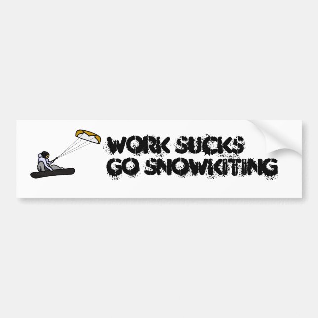 Autocollant De Voiture le travail suce snowkiting (Devant)