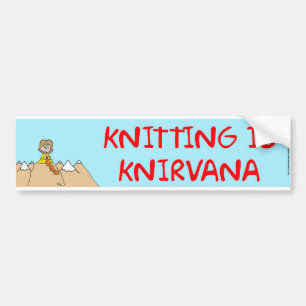 Autocollant De Voiture le tricot est knirvana