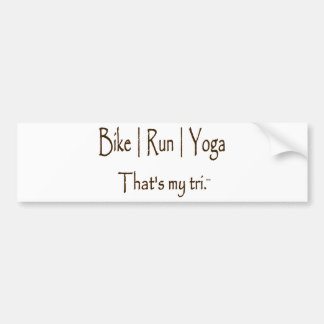 Autocollant De Voiture Le vélo | courent le yoga de |