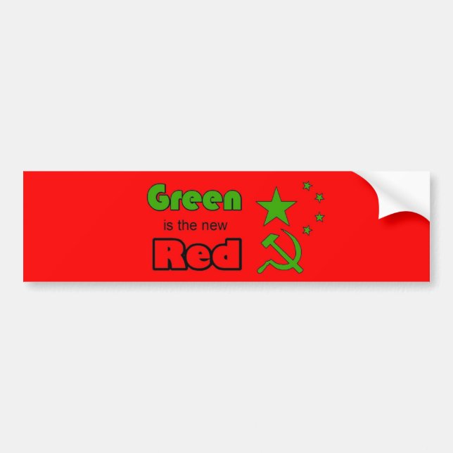Autocollant De Voiture Le vert est le nouveau rouge (Devant)