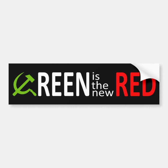 Autocollant De Voiture Le vert est le nouveau rouge (Devant)