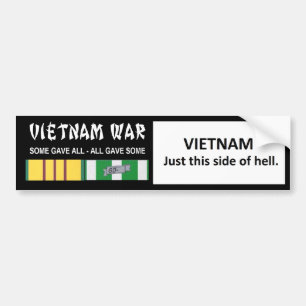 AUTOCOLLANT DE VOITURE LE VIETNAM - JUSTE CE CÔTÉ DE L'ENFER