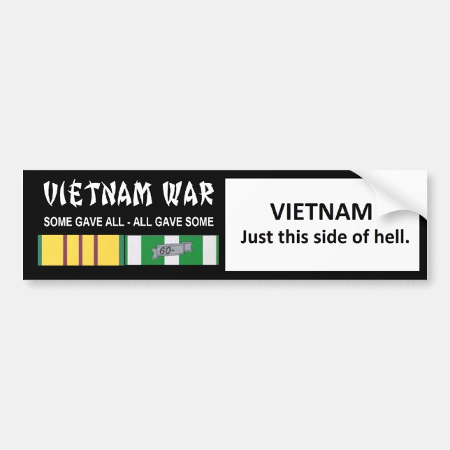 AUTOCOLLANT DE VOITURE LE VIETNAM - JUSTE CE CÔTÉ DE L'ENFER (Devant)