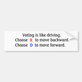 Autocollant De Voiture Le vote est comme l'entraînement