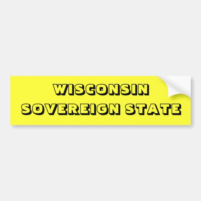 AUTOCOLLANT DE VOITURE LE WISCONSIN (Devant)