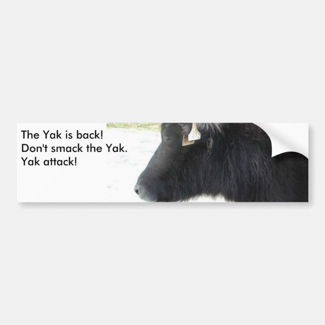 Autocollant De Voiture Le yak est de retour ! (Devant)