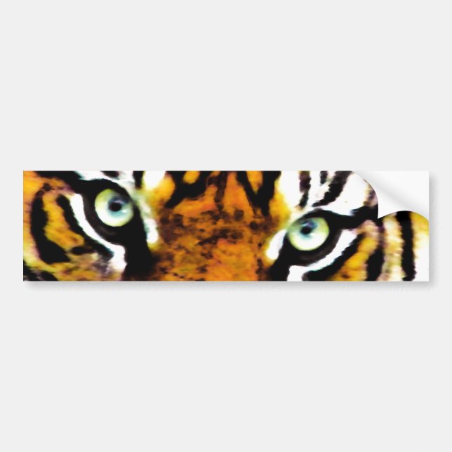 AUTOCOLLANT DE VOITURE LE YEUX DE TIGER (Devant)