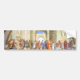 Autocollant De Voiture L'école de Raphael d'Athènes (Platon et Aristote)