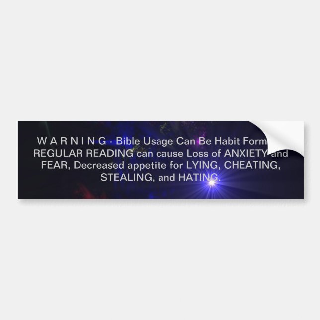 Autocollant De Voiture Lecture et citations inspirées D'AVERTISSEMENT de (Devant)