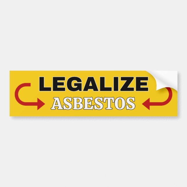 Autocollant De Voiture Légaliser l'amiante (Devant)