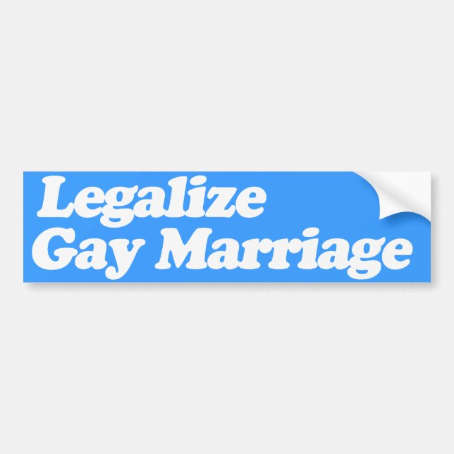 AUTOCOLLANT DE VOITURE LÉGALISEZ LE MARIAGE HOMOSEXUEL - .PNG (Devant)