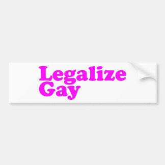 Autocollant De Voiture Légalisez le rose gai