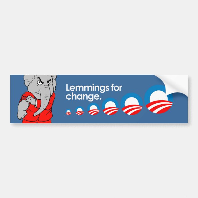 Autocollant De Voiture Lemmings pour le changement Bumpersticker (Devant)