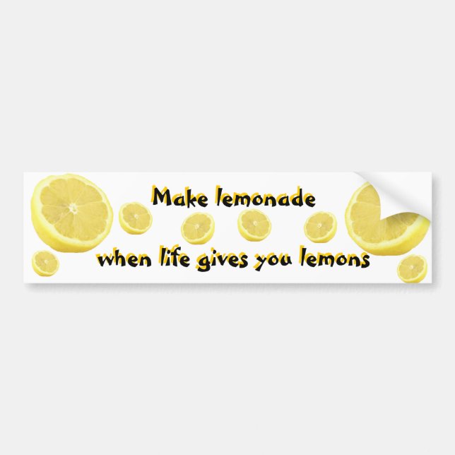 Autocollant De Voiture Lemonade - quand la vie vous donne des citrons (Devant)