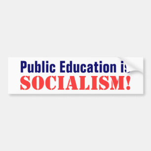 Autocollant De Voiture L'enseignement public est, socialisme !