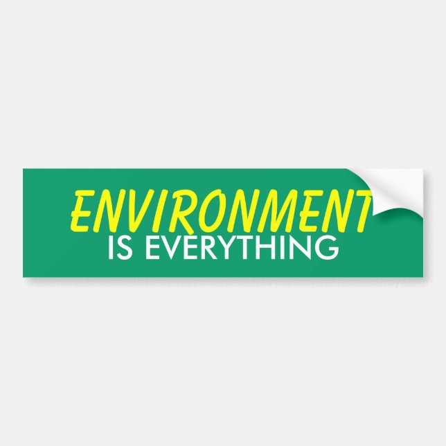 AUTOCOLLANT DE VOITURE L'ENVIRONNEMENT EST TOUT (Devant)