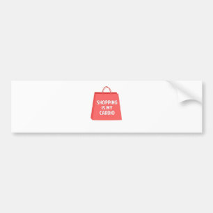 Autocollant De Voiture Les achats sont mon cardio-