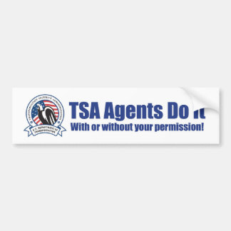 Autocollant De Voiture Les agents de TSA le font (avec ou sans VOTRE