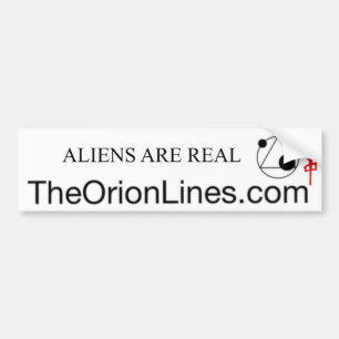 Autocollant De Voiture Les aliens sont de vrais pare-chocs blancs