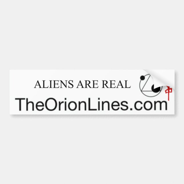 Autocollant De Voiture Les aliens sont de vrais pare-chocs blancs (Devant)