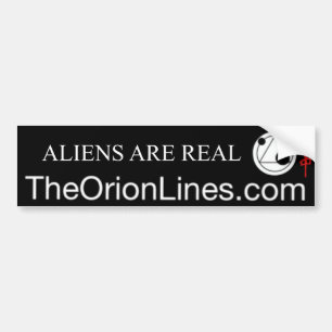 Autocollant De Voiture Les aliens sont de vrais pare-chocs noirs