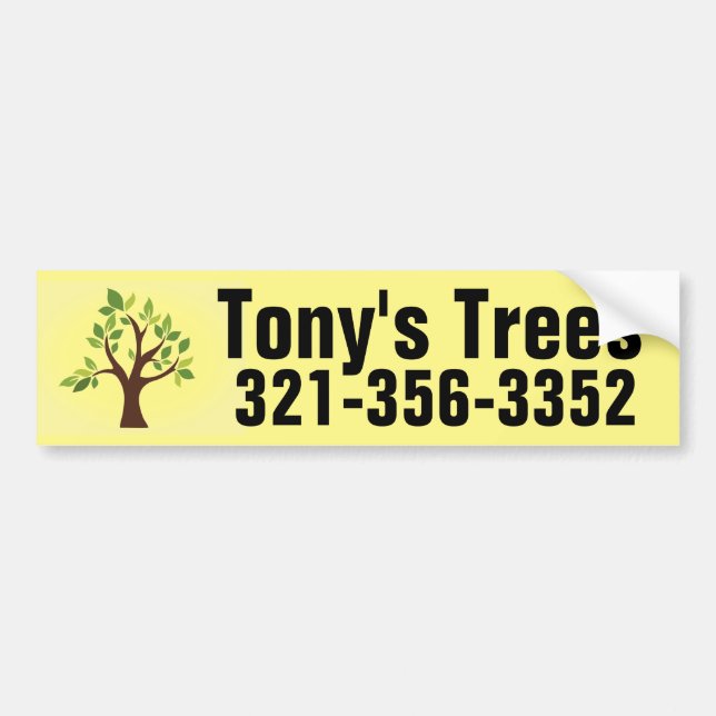 Autocollant De Voiture Les arbres de Tony (Devant)