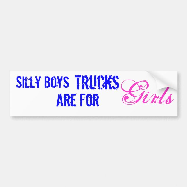 Autocollant De Voiture Les camions sont pour des filles (Devant)