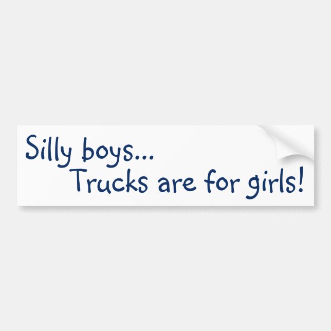 Autocollant De Voiture Les camions sont pour des filles ! Adhésif pour (Devant)