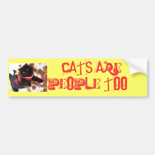 Autocollant De Voiture Les chats sont les gens aussi ! ! (Devant)